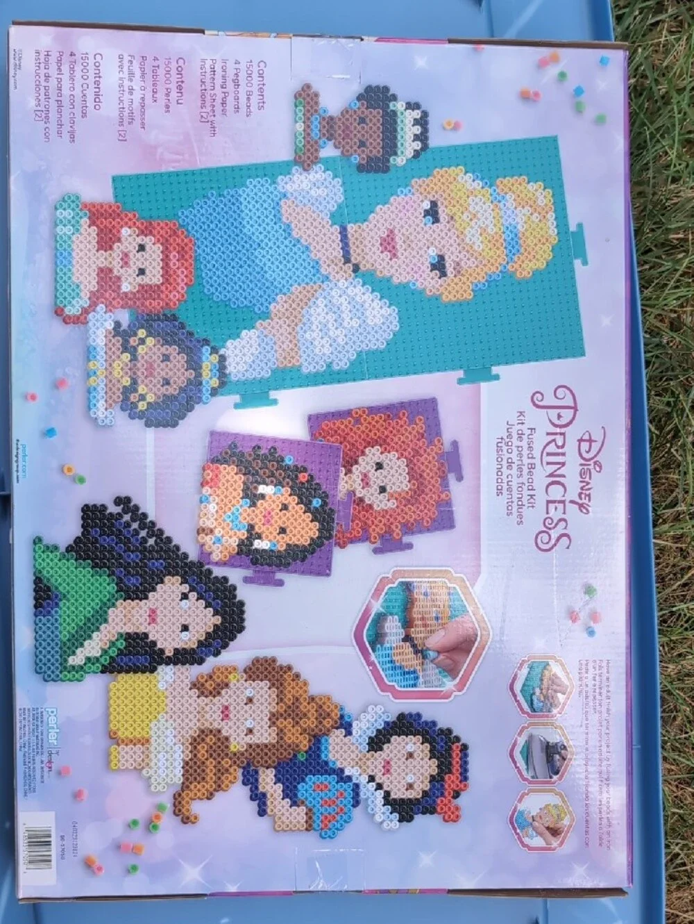 Disney Princess Perler Bead Set - Pink Turquoise Purple Blue